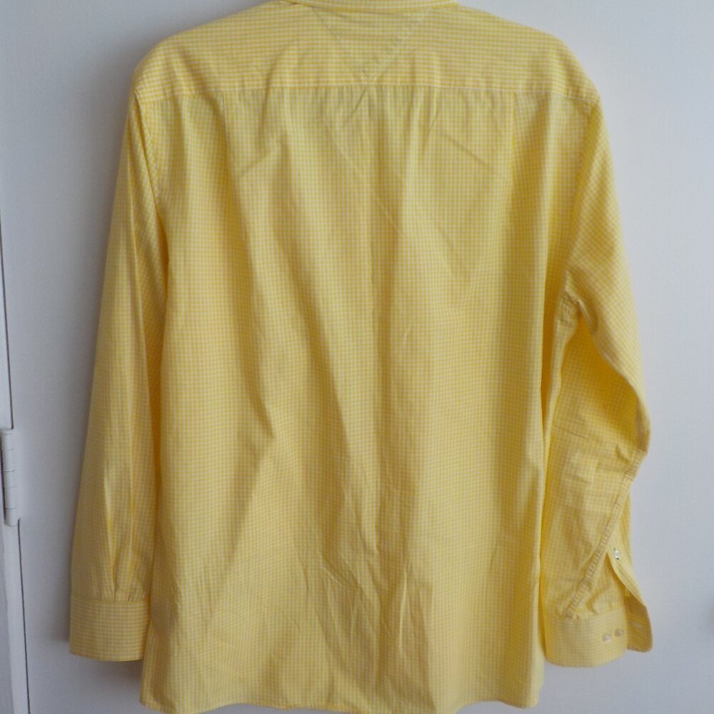 Tommy Hilfiger Yellow Check Long Sleeve Button Down - Slim 15 1/2 32-33 - (411) - Picture 5 of 8